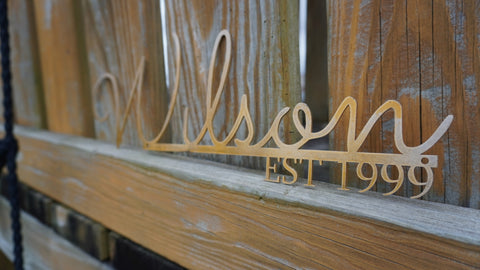 Personalized Family Name Sign, Metal Last Name Plaque, Custom Metal Nameplate, Established Family Name Plaque, Metal Monogram